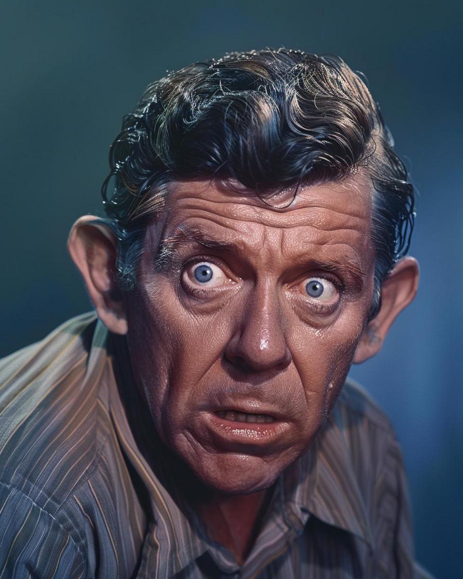 How Did Andy Griffith Amass His $60 Million Fortune? Andy Griffith smiling, infographic on how he amassed a net worth of $60 million.