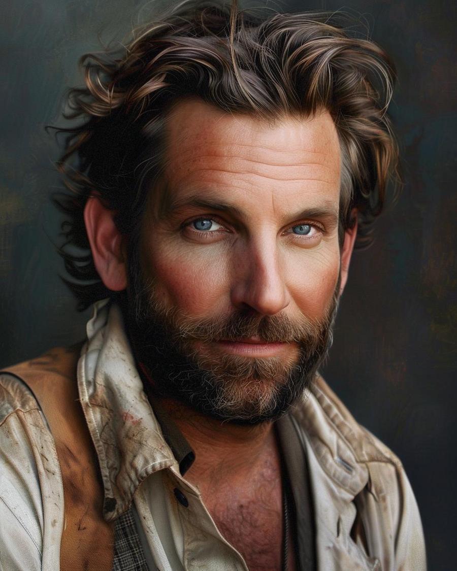 How Does Bradley Cooper Invest His Earnings? Bradley Cooper reviewing financial documents to invest his networth wisely.