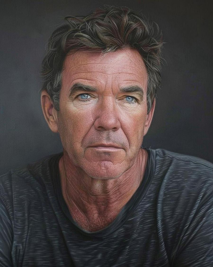 How Does Dennis Quaid Manage His Finances? Dennis Quaid reviewing documents to manage his net worth effectively.