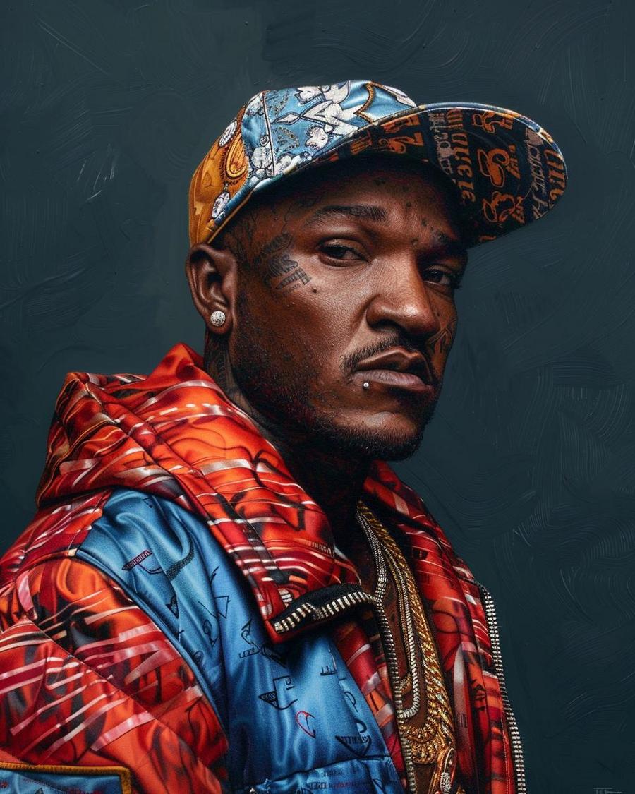 How Has Cam'ron's Music Career Influenced His Financial Success? Cam'ron striking a pose, highlighting his music career's impact on his net worth.