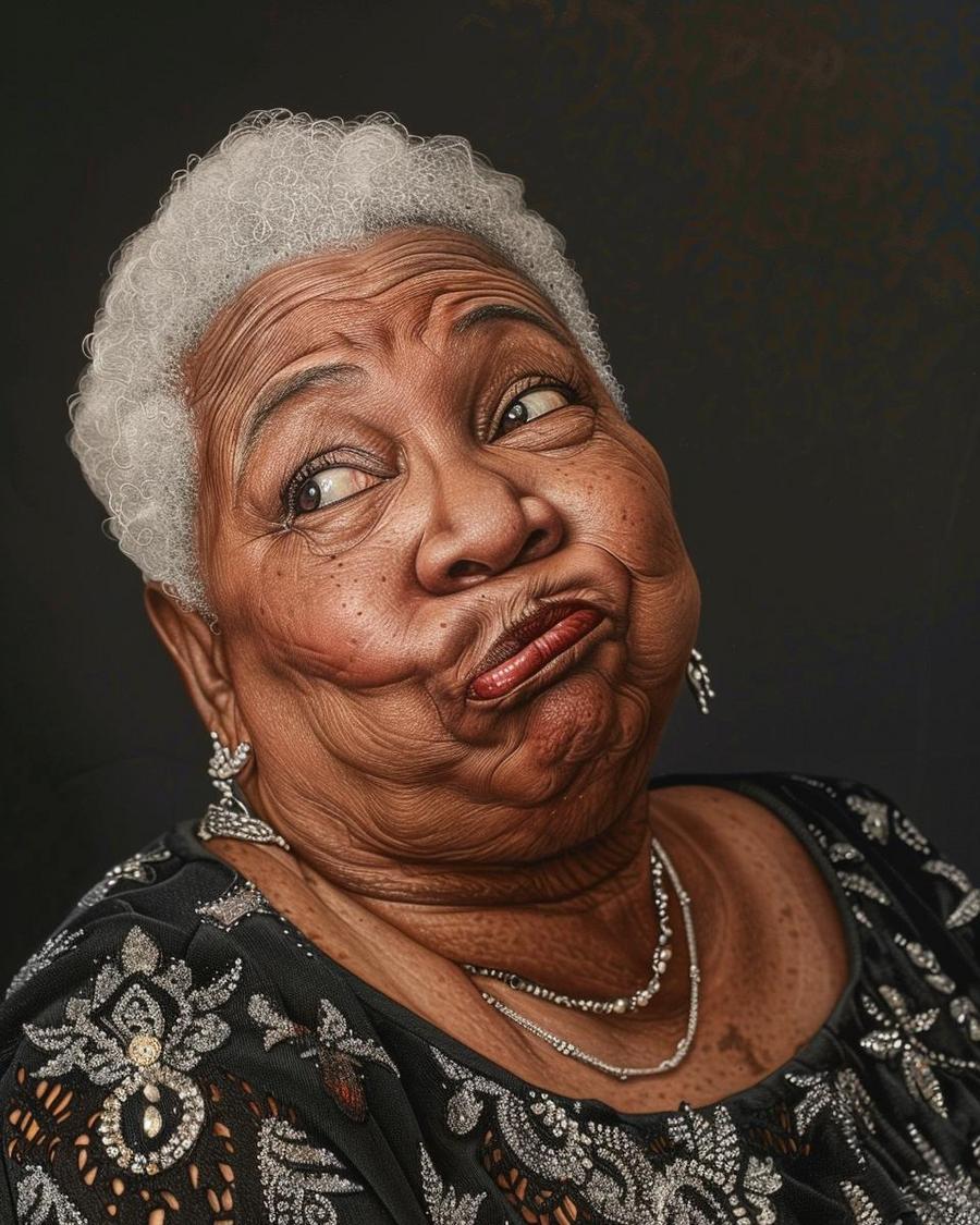 How Has Luenell's Investment Portfolio Contributed to Her Wealth? Luenell smiling with charts, showcasing how investments contribute to Luenell net worth growth.