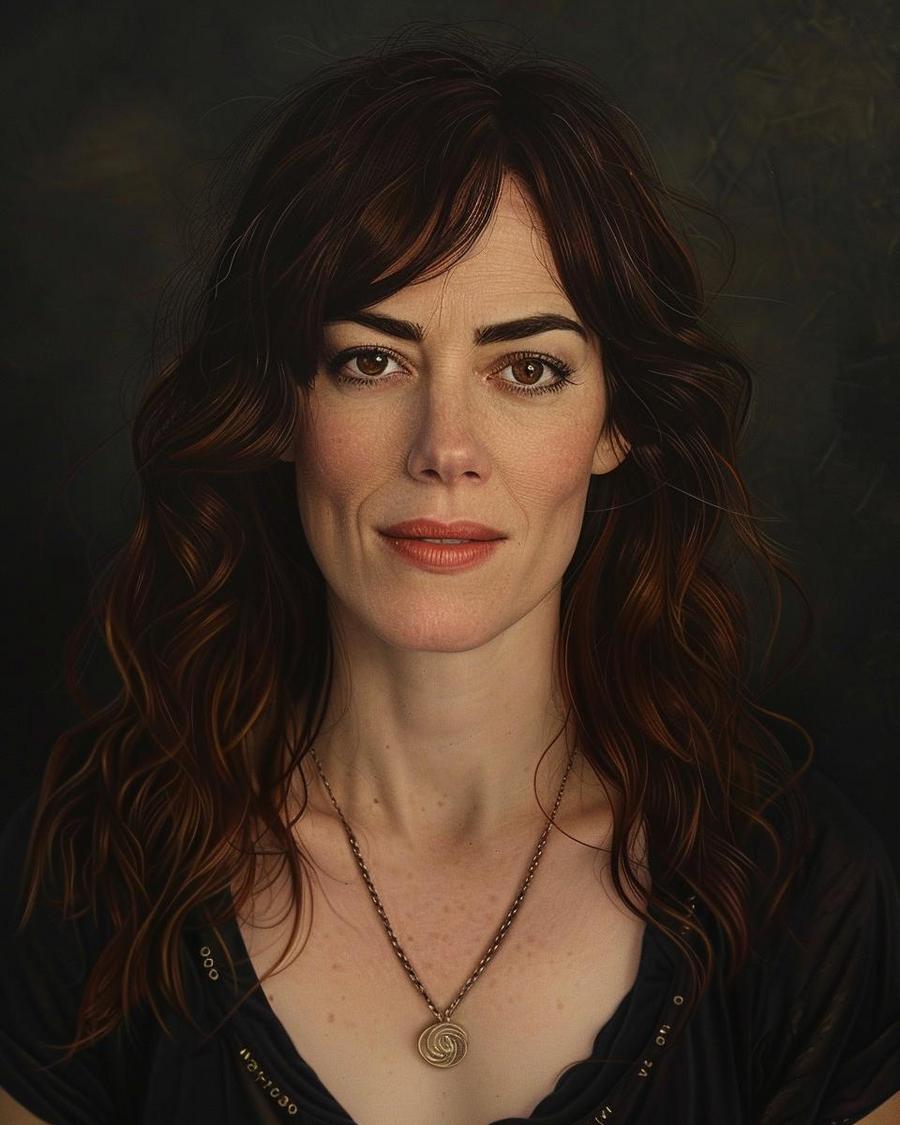 Maggie Siff smiling in an interview discussing her net worth growth over the years.