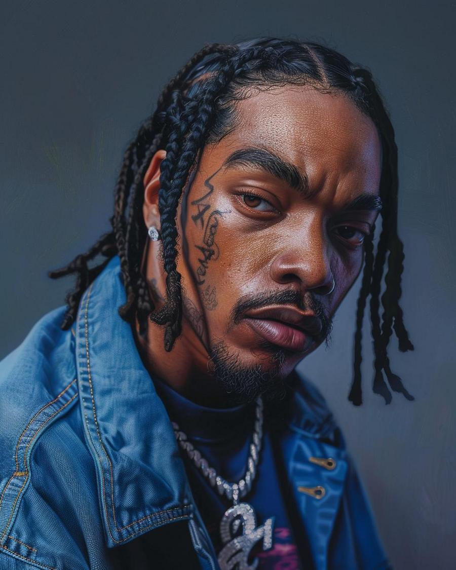 How Much is Crip Mac's Net Worth? Crip Mac standing with symbols of wealth, illustrating his net worth in 2023.