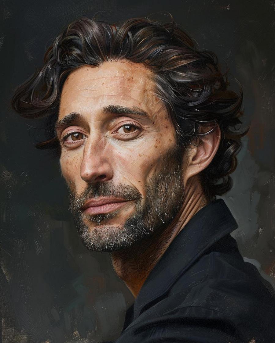 How did Adrien Brody build his wealth? Adrien Brody standing beside his luxury car, reflecting on building his net worth.