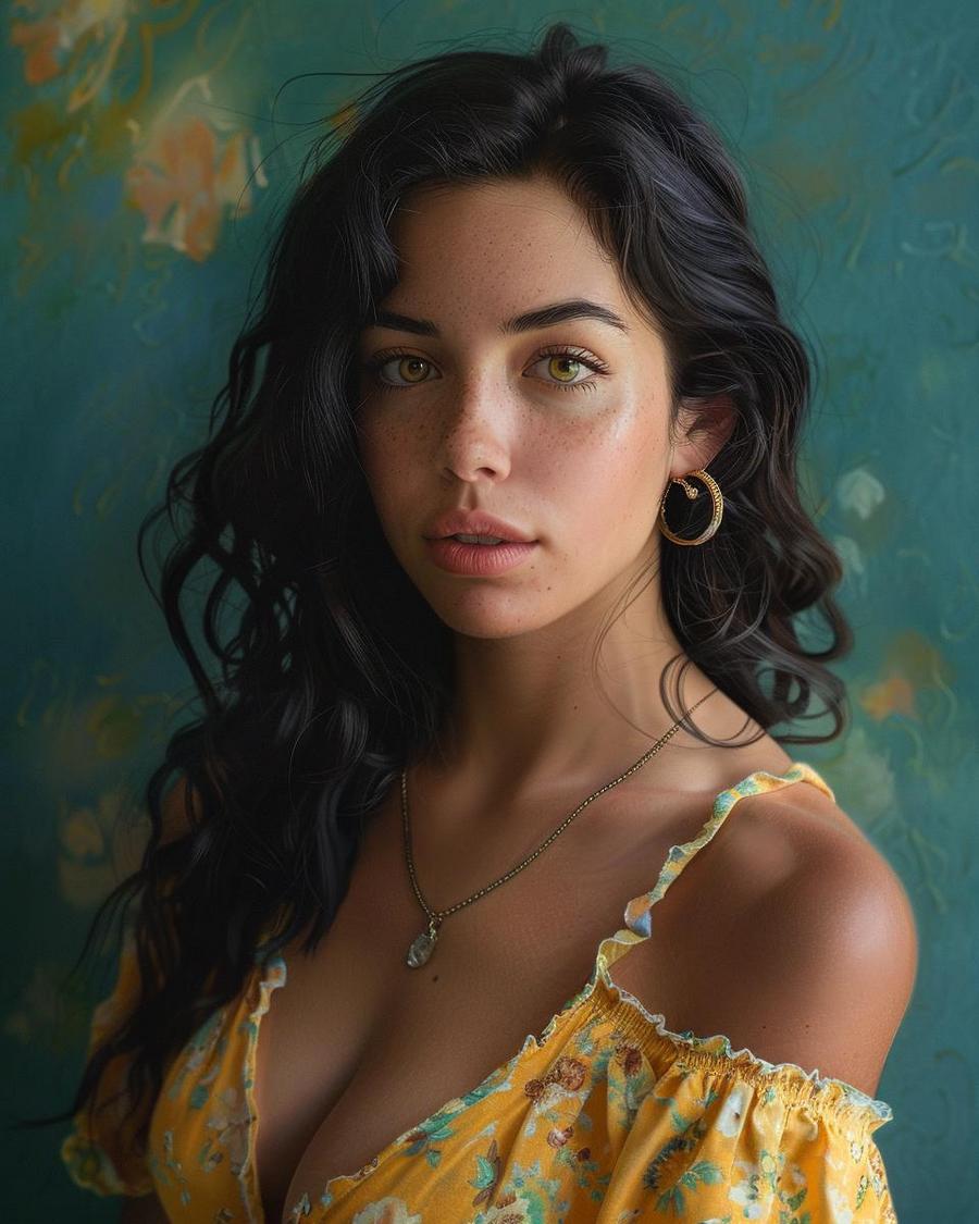 What Are Carolina Miranda's Most Lucrative Projects? Carolina Miranda evaluating projects, contributing to her net worth in a well-lit office.