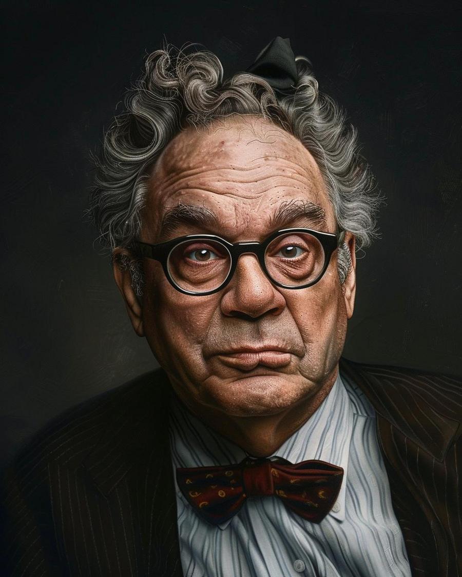 What Are Lewis Black's Most Notable Career Achievements? Lewis Black standing with awards, showcasing his career achievements and net worth.