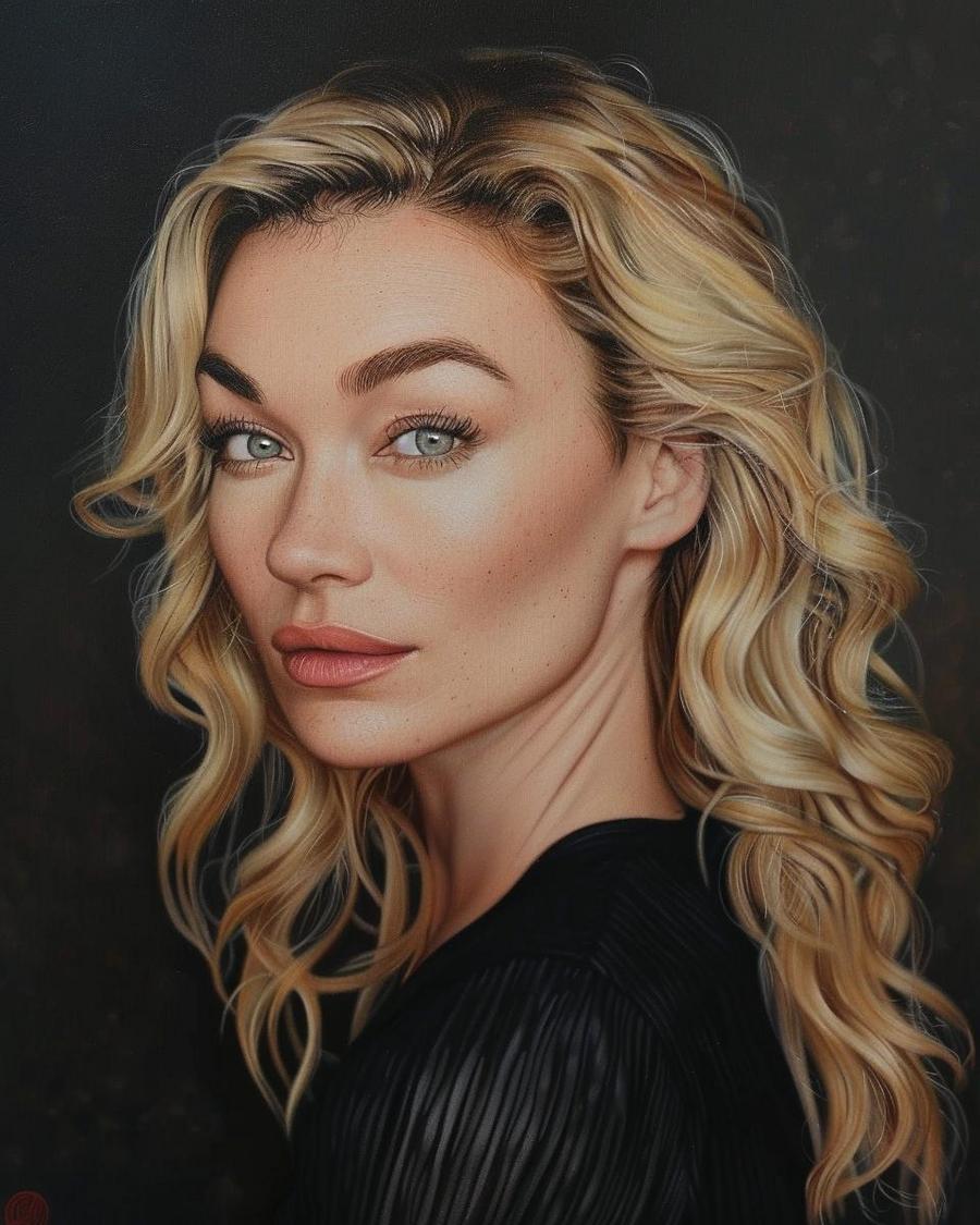 What Are the Major Career Highlights of Portia de Rossi? Portia de Rossi smiling, infographic of major career highlights and net worth.