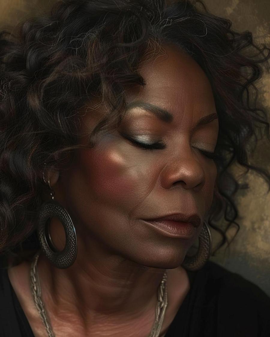 What Are the Major Income Streams for Lisa Nichols? Lisa Nichols smiling with infographics showing her net worth and major income streams.