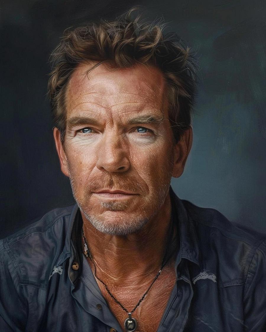 What Are the Major Milestones in Dennis Quaid's Career? Dennis Quaid smiling, highlighting major career milestones and networth growth.