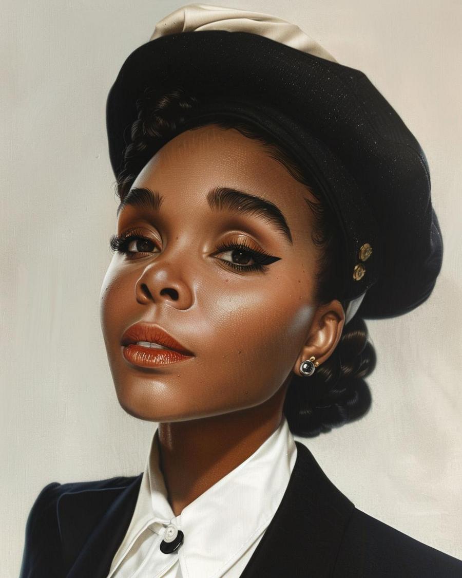 What Are the Major Milestones in Janelle Monáe's Career? Janelle Monáe smiling, infographic highlighting major milestones and Janelle Monáe net worth.