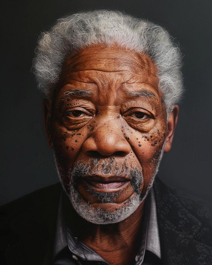 What Are the Major Milestones in Morgan Freeman's Acting Career? Morgan Freeman posing with awards, showcasing milestones contributing to his networth in acting career.