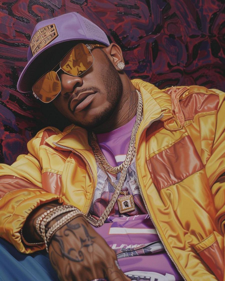What Are the Major Sources of Cam'ron's Income? Cam'ron seated with gold records, highlighting major sources of Cam'ron net worth.