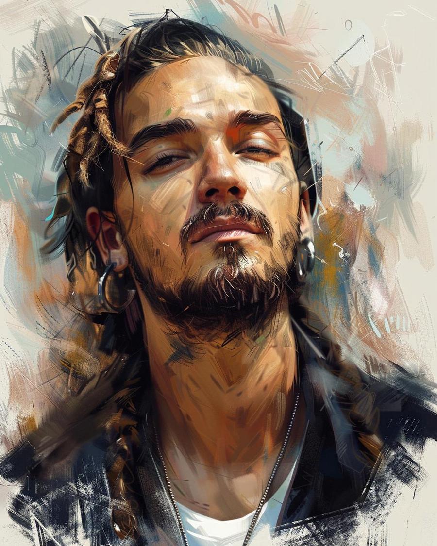 Tom Kaulitz posing confidently, infographic highlighting his current net worth in the background.