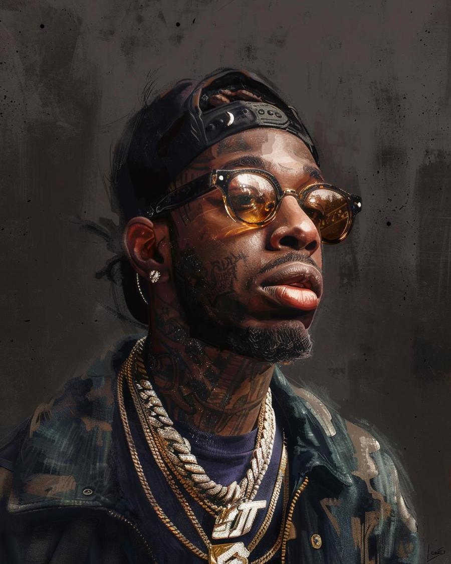 What Lifestyle Does Larry June Maintain with His Wealth? Larry June flaunting his luxurious lifestyle, highlighting his net worth growth in 2023.