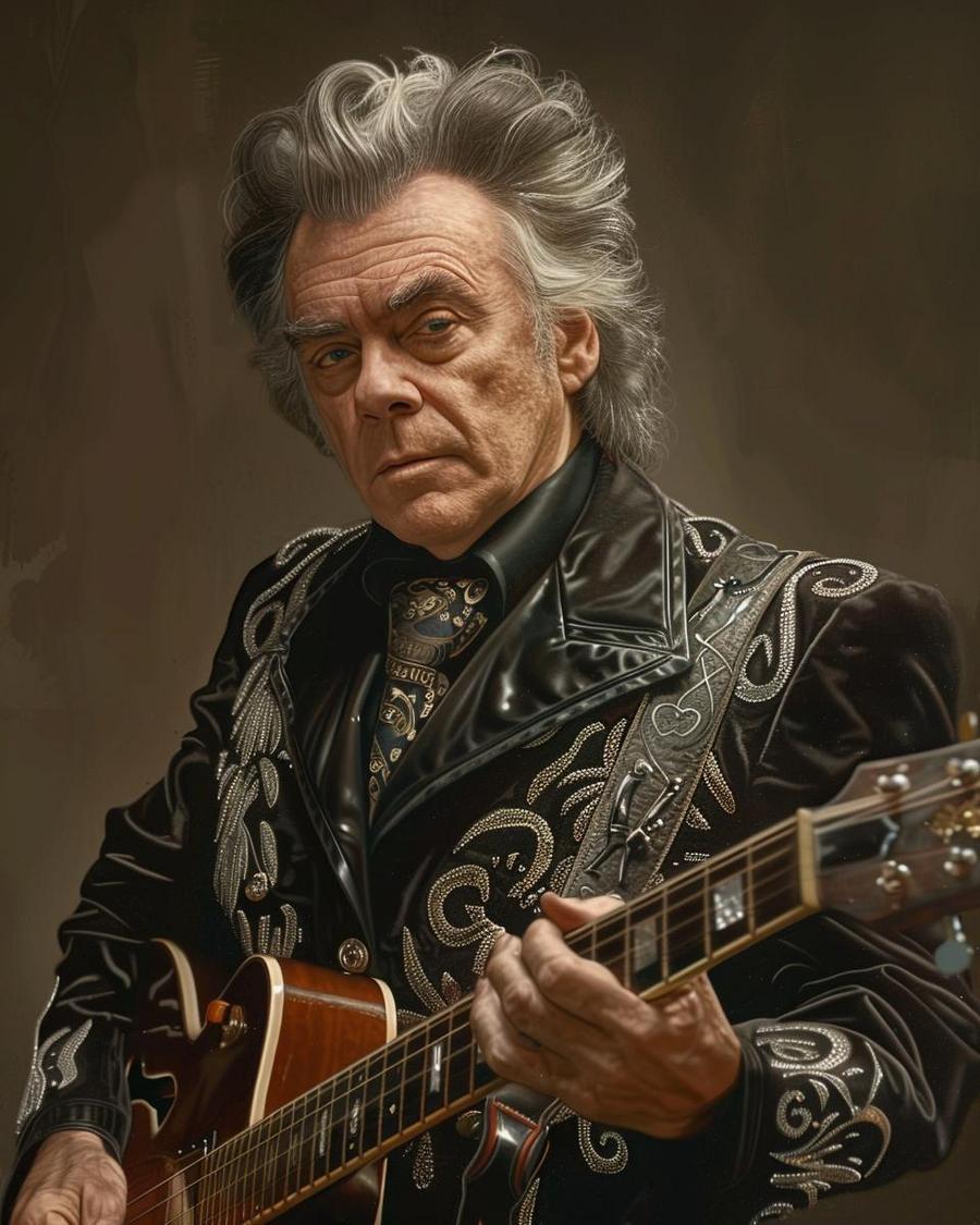 What Role Have Tours and Live Performances Played in Enhancing Marty Stuart’s Net Worth? Marty Stuart on stage, showcasing how tours boost his net worth.