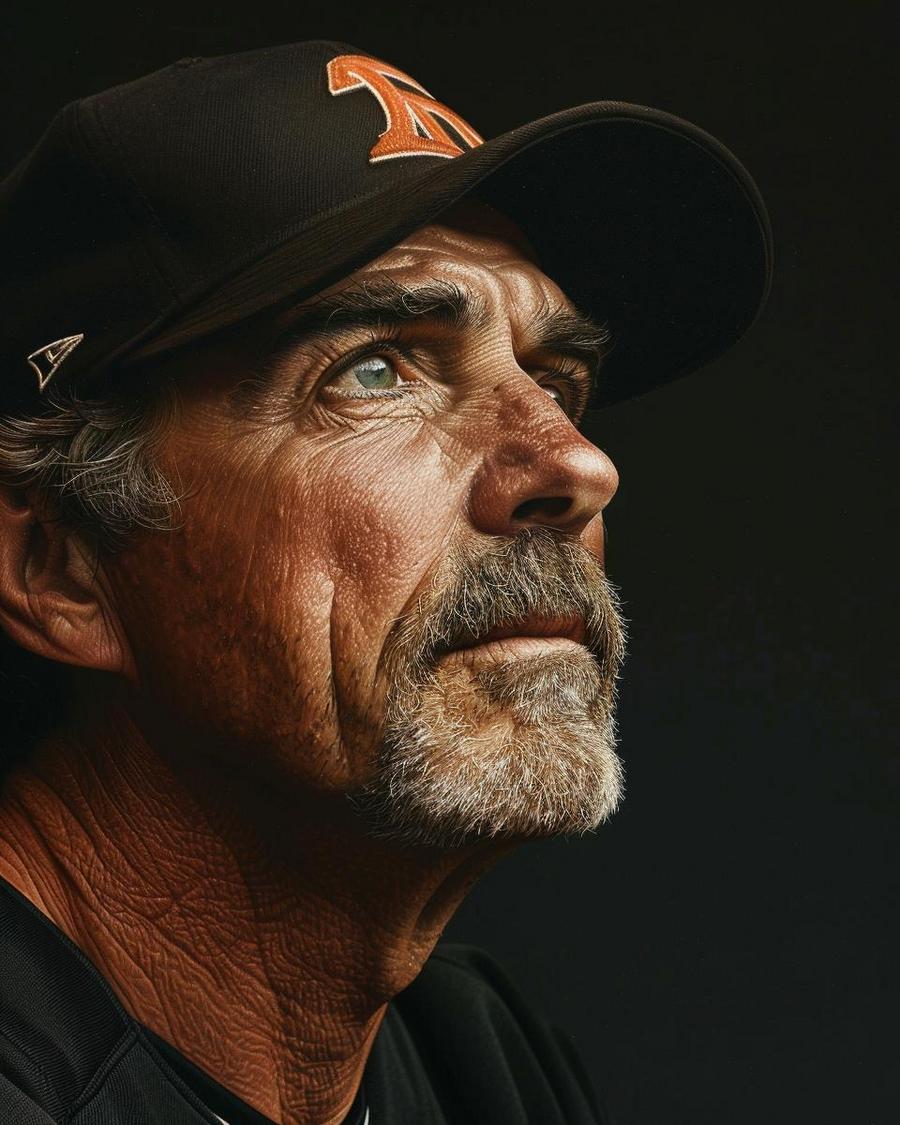 Bruce Bochy smiling, text overlay questions his net worth and salary details