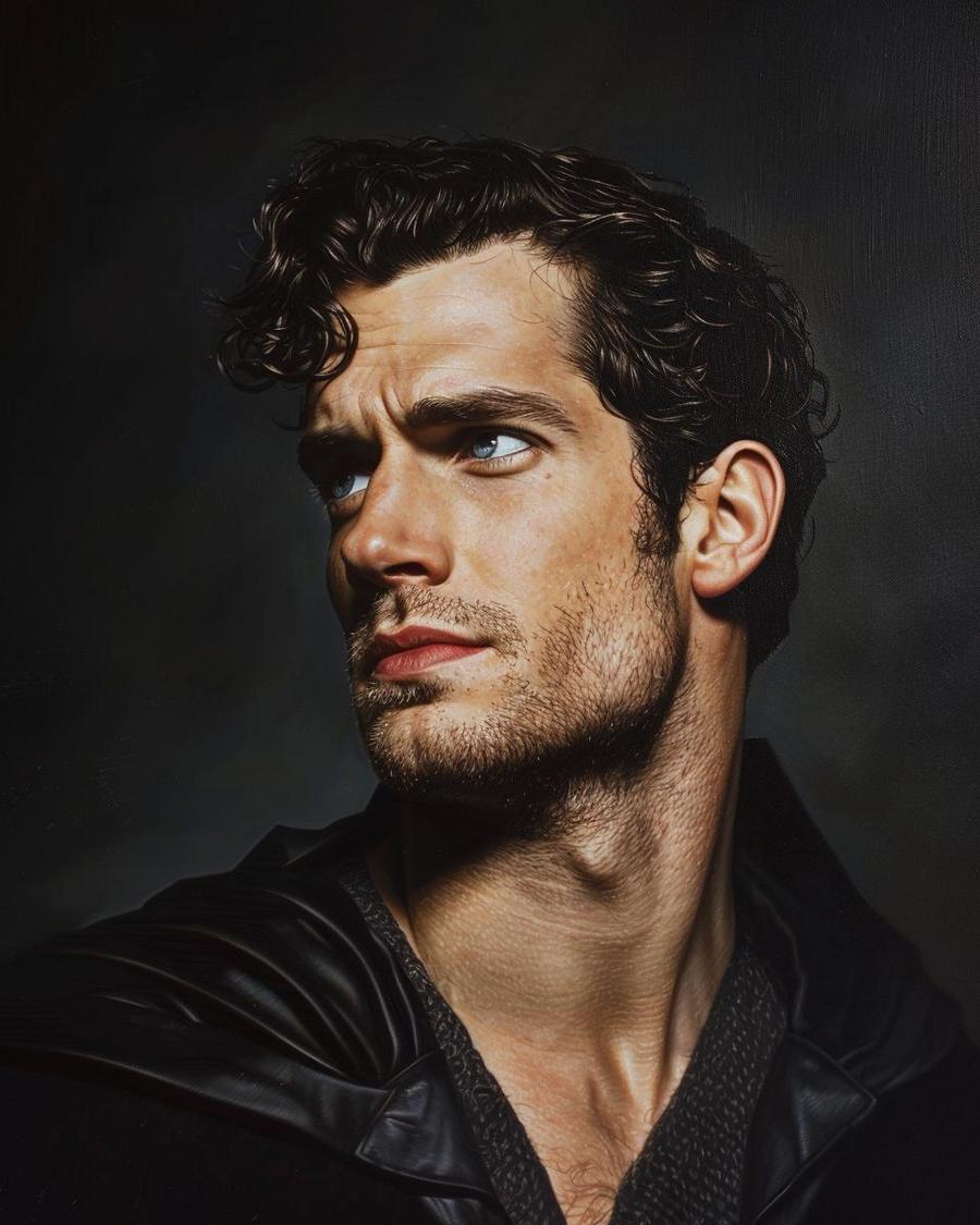 Henry Cavill in a luxurious setting, reflecting on his estimated net worth.