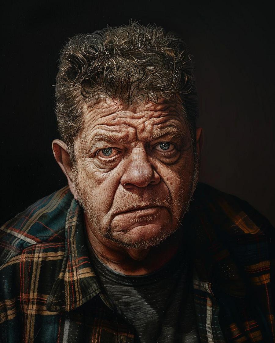 Patton Oswalt standing by his awards, showcasing his success contributing to net worth.