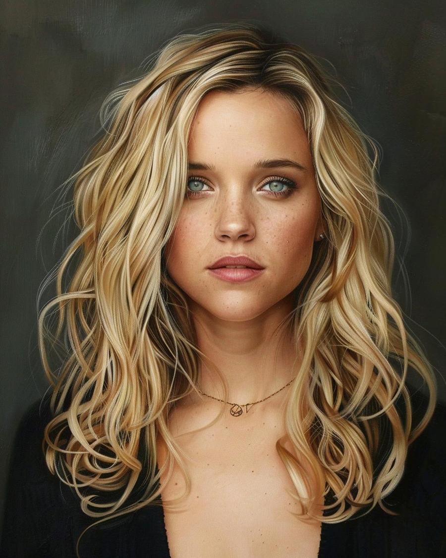 Reese Witherspoon smiling in a photo highlighting her net worth growth over the years