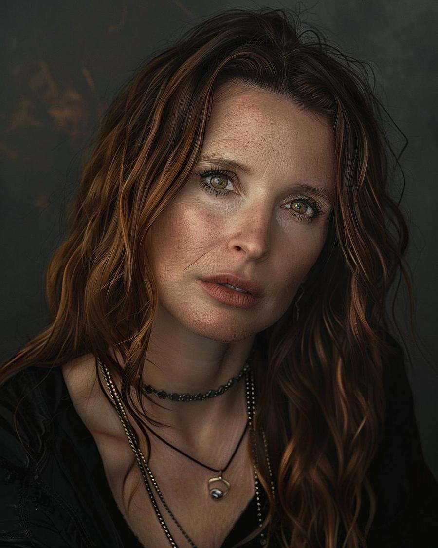 Shawnee Smith smiling, infographic highlighting her net worth in the entertainment industry.