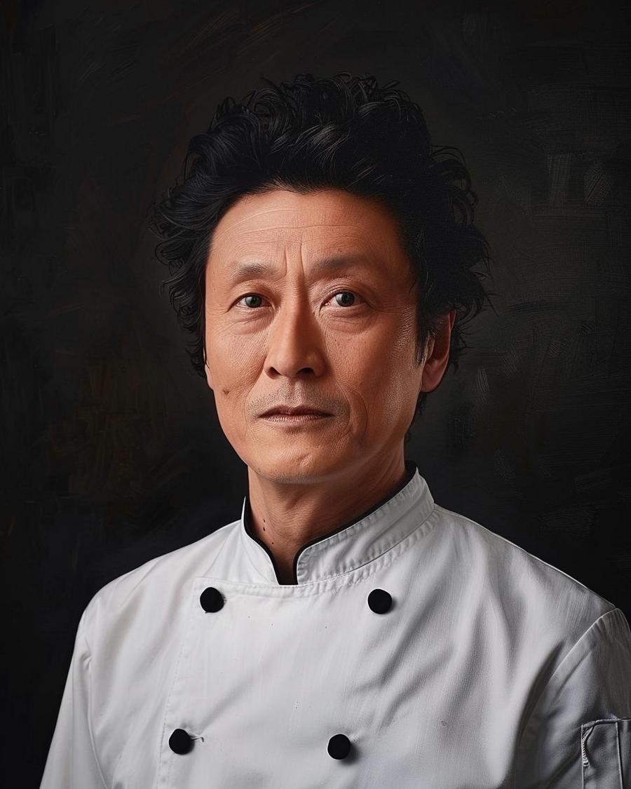 What is Susur Lee’s Net Worth in 2023? Susur Lee smiling, infographic highlighting Susur Lee's net worth in 2023.