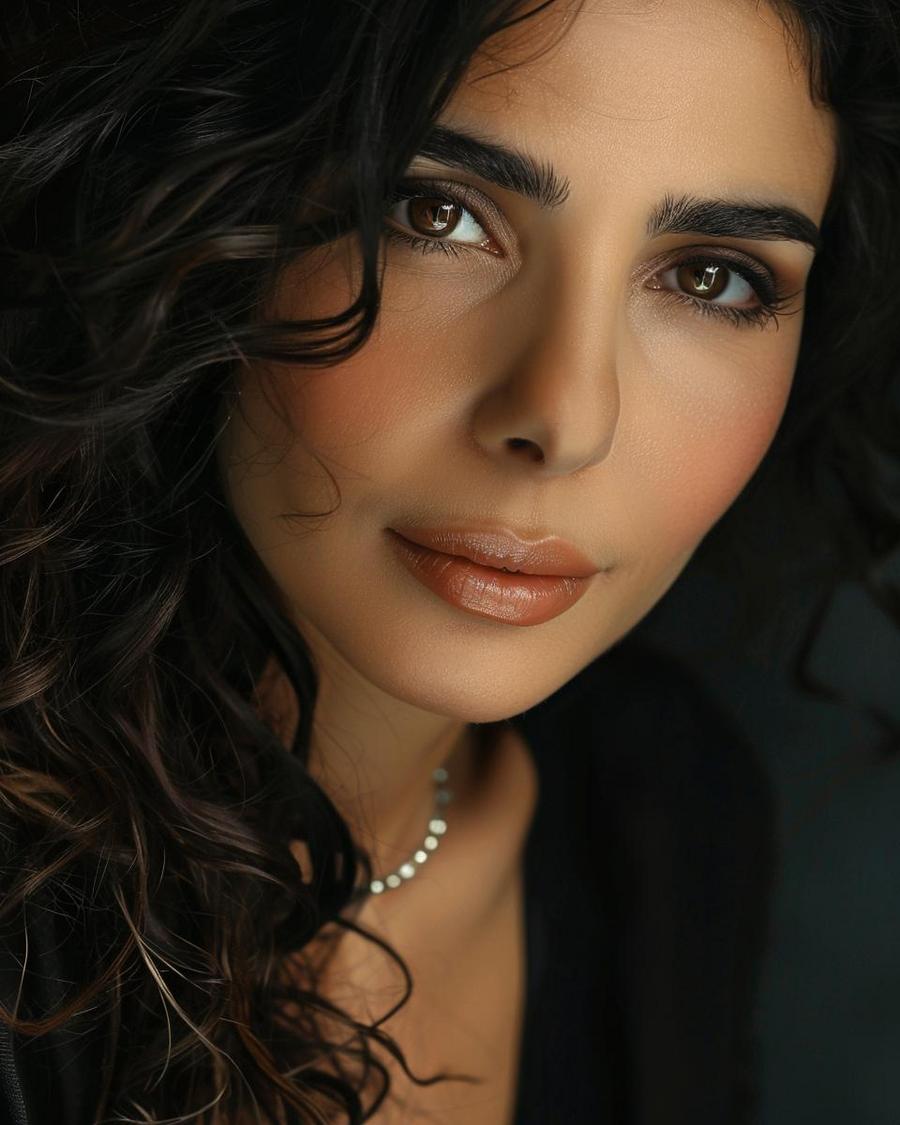 Carla Diab smiling, infographic showcasing the rise in "Carla Diab net worth".