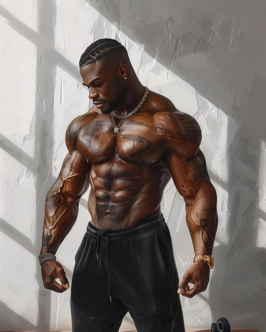 Simeon Panda smiling at the gym, showcasing his physique, simeon panda net worth discussion.