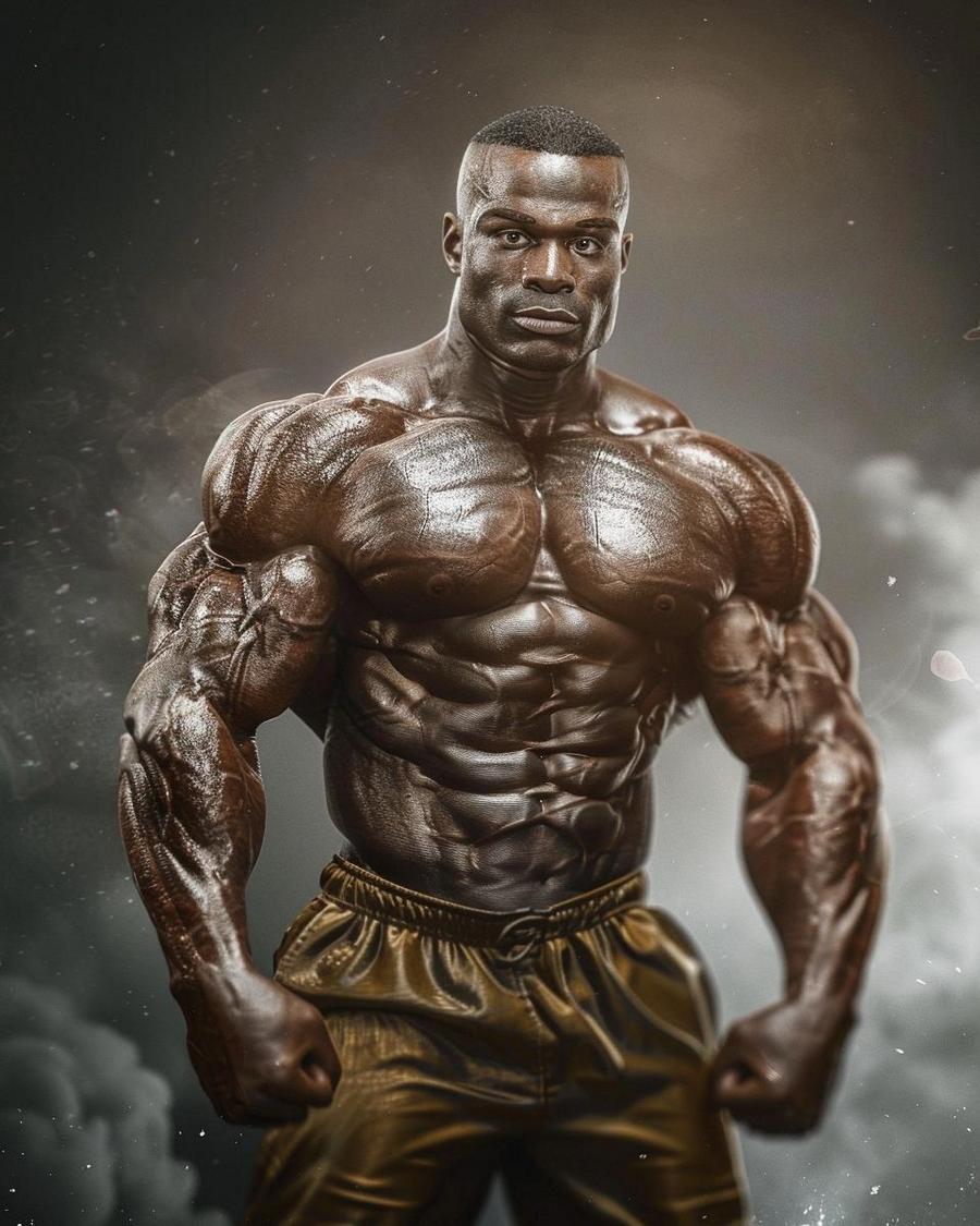 Simeon Panda posing in gym gear, highlighting his impressive physique and net worth journey.