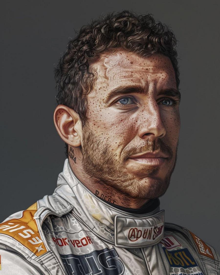 What Are Ross Chastain's Major Sources of Income? Ross Chastain smiling beside a race car, highlighting major sources of his net worth.