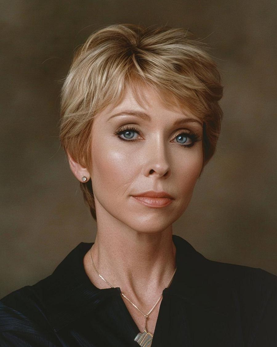What Role Did Sandy Duncan's Health Issues Play in Her Financial Life? Sandy Duncan standing with a graph illustrating the impact of health on her net worth.
