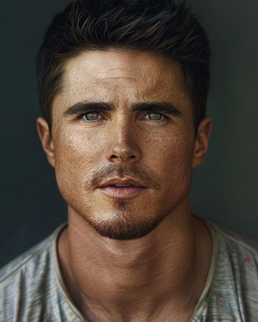 What Roles Have Significantly Impacted Robbie Amell's Finances? Robbie Amell in roles that significantly boosted his net worth, detailed illustration.