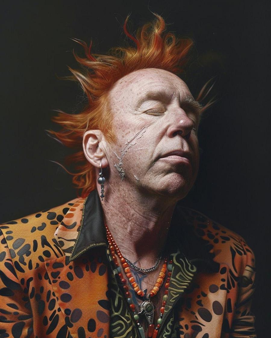 What Were the Major Career Milestones for John Lydon? John Lydon standing near milestone markers, visual representation of his net worth and career achievements.