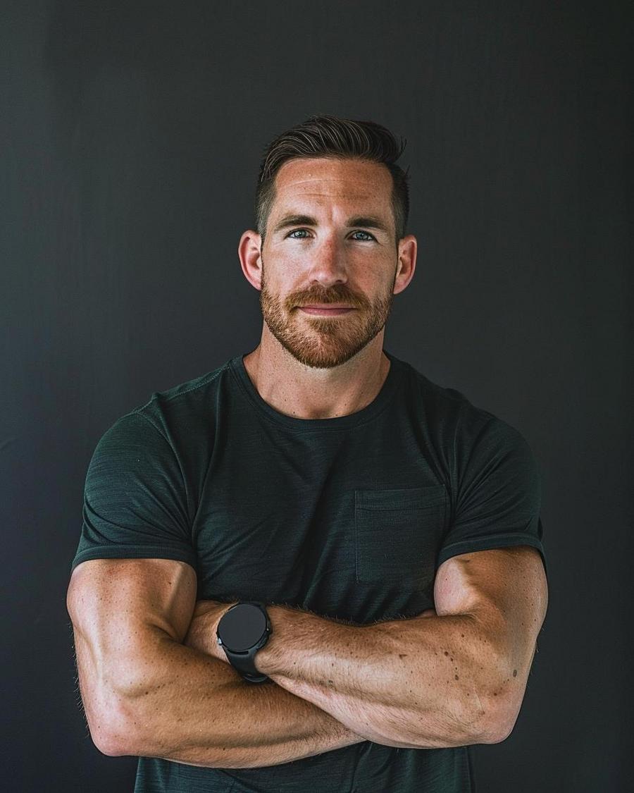 What are the main sources of Josh Bowmar's net worth? Josh Bowmar standing beside chart illustrating main sources of his net worth.