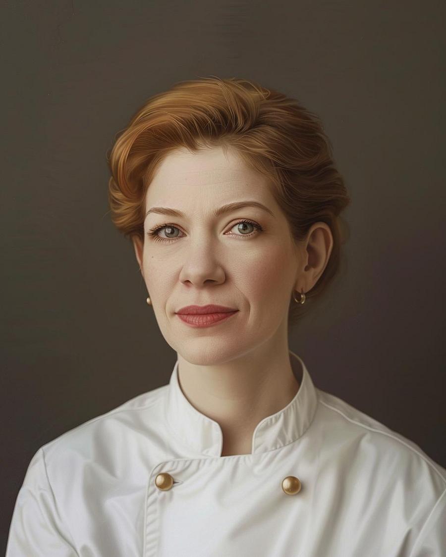 Pati Jinich smiling, infographic highlighting her career and net worth details in the background.