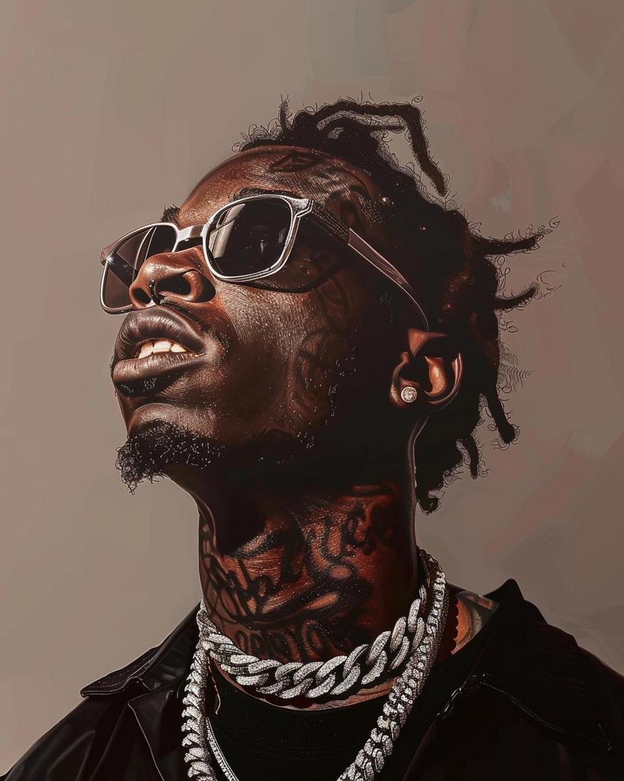 What Are the Main Sources of MoneySign Suede's Income? MoneySign Suede with various income sources icons, highlighting his net worth growth.