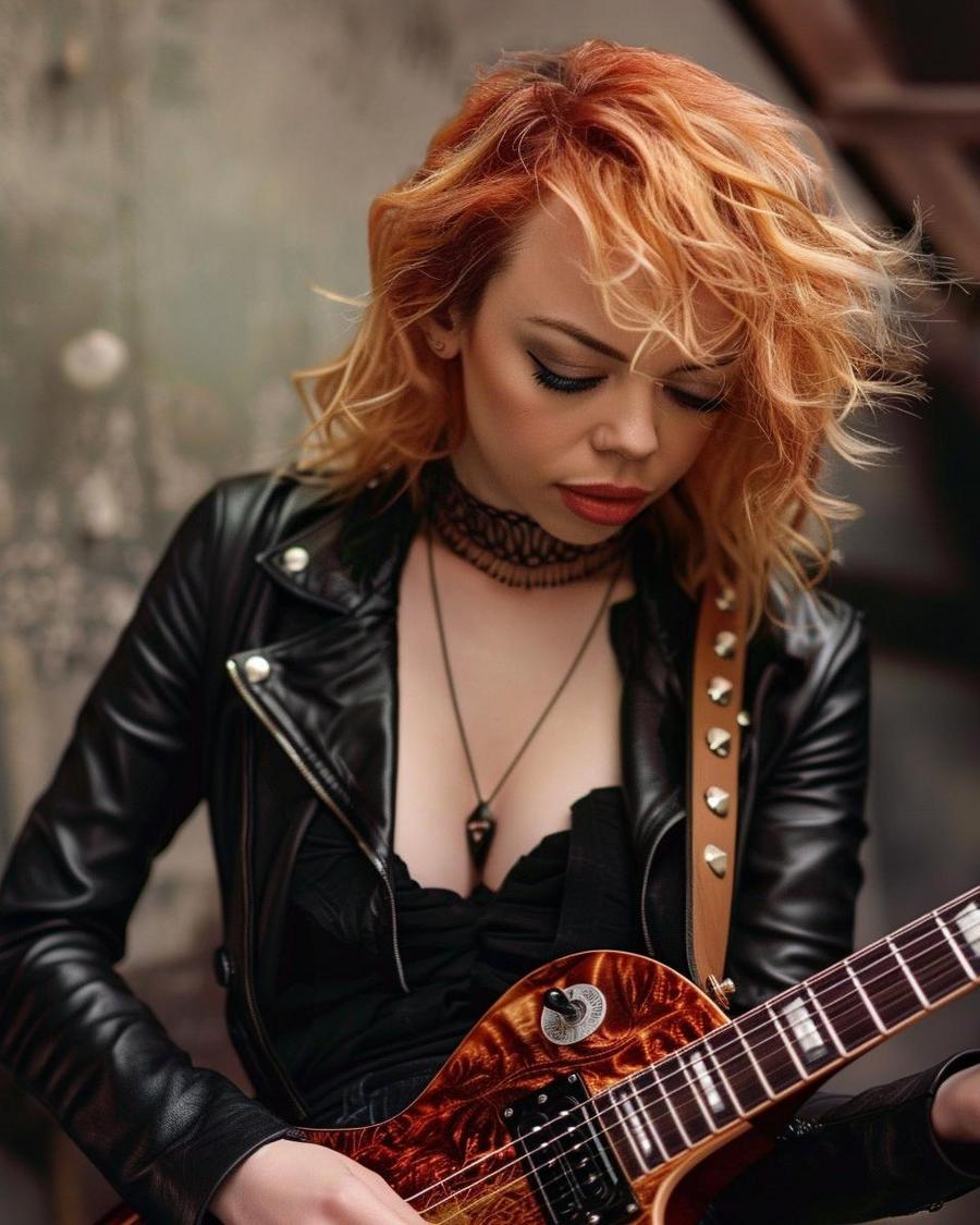 Samantha Fish performing live on stage, discussing her early life and net worth.