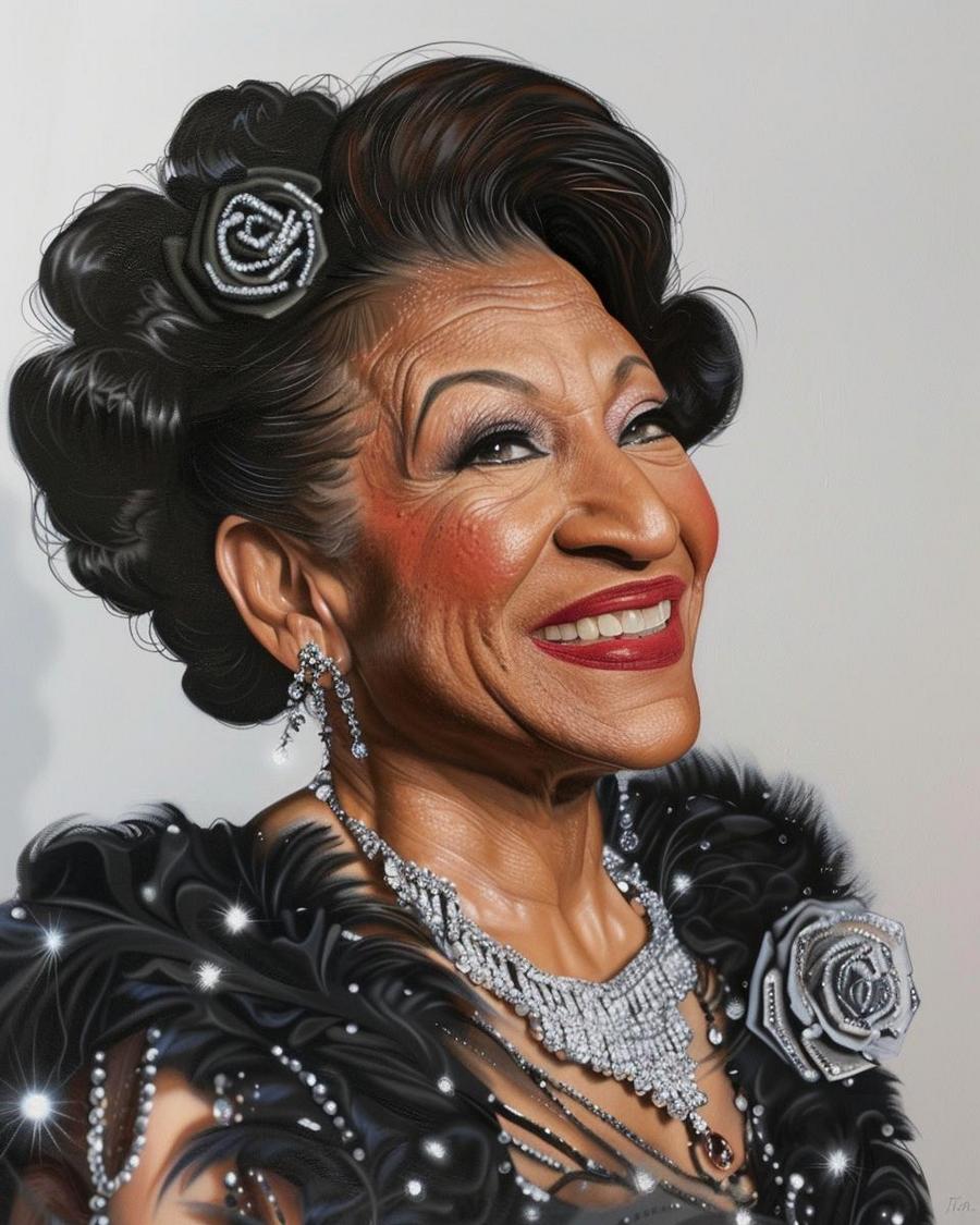 Who Was Celia Cruz? Celia Cruz performing on stage, reflecting on her net worth and musical legacy.