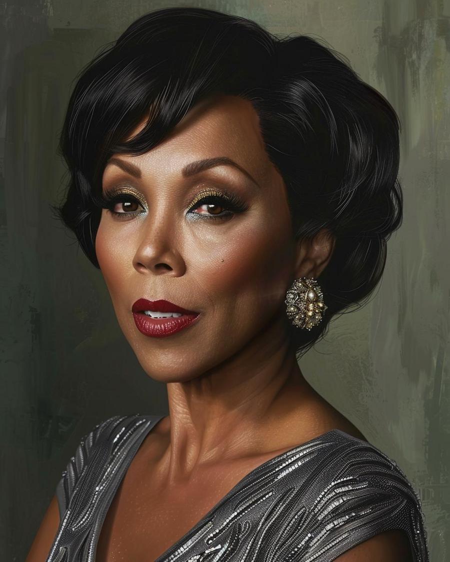 Who Was Diahann Carroll? Diahann Carroll smiling, discussing her successful career and net worth on a talk show.